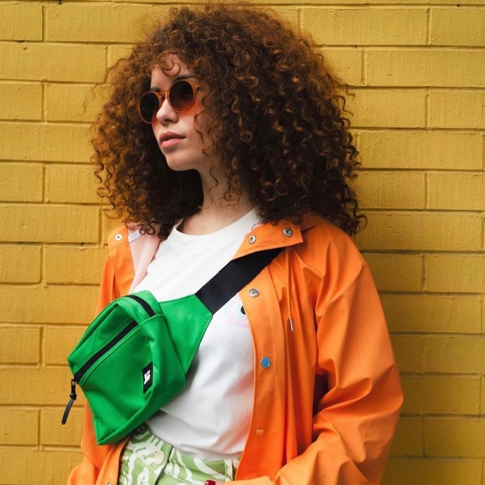 Grass green cross body bag